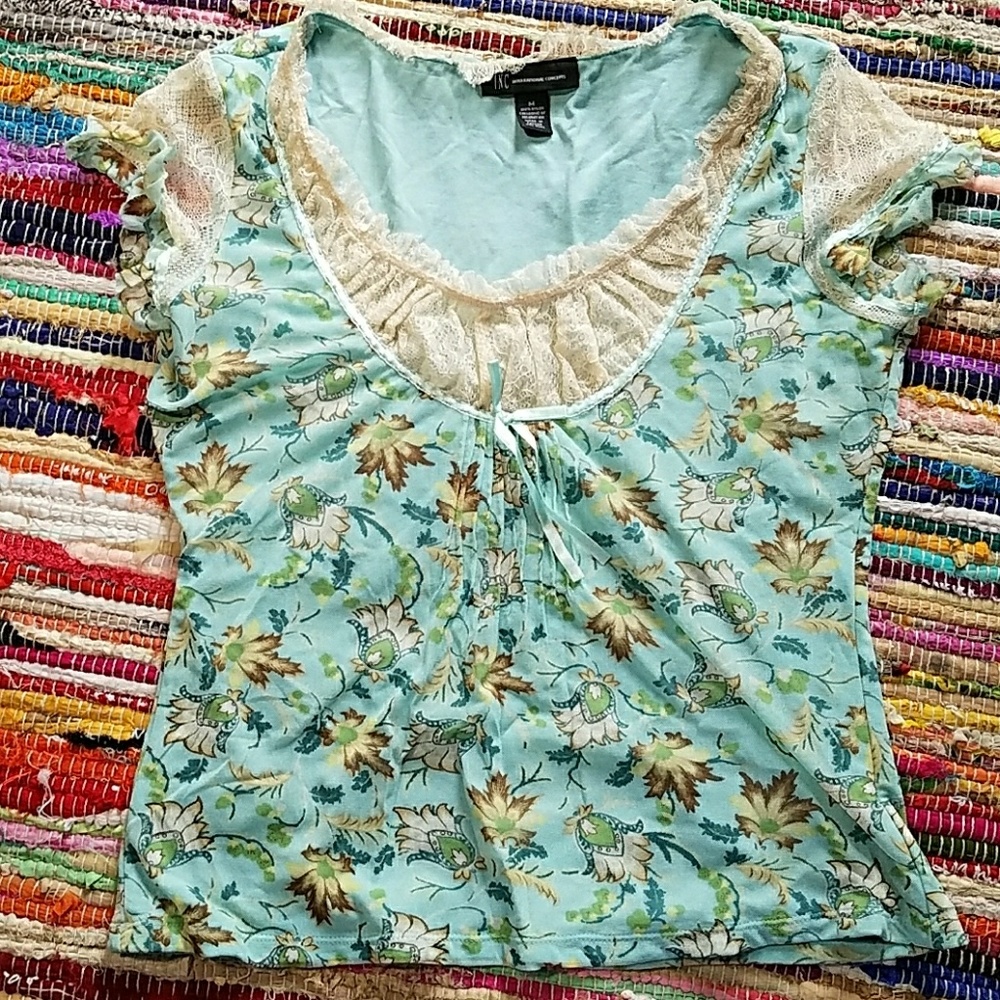 INC floral boho top